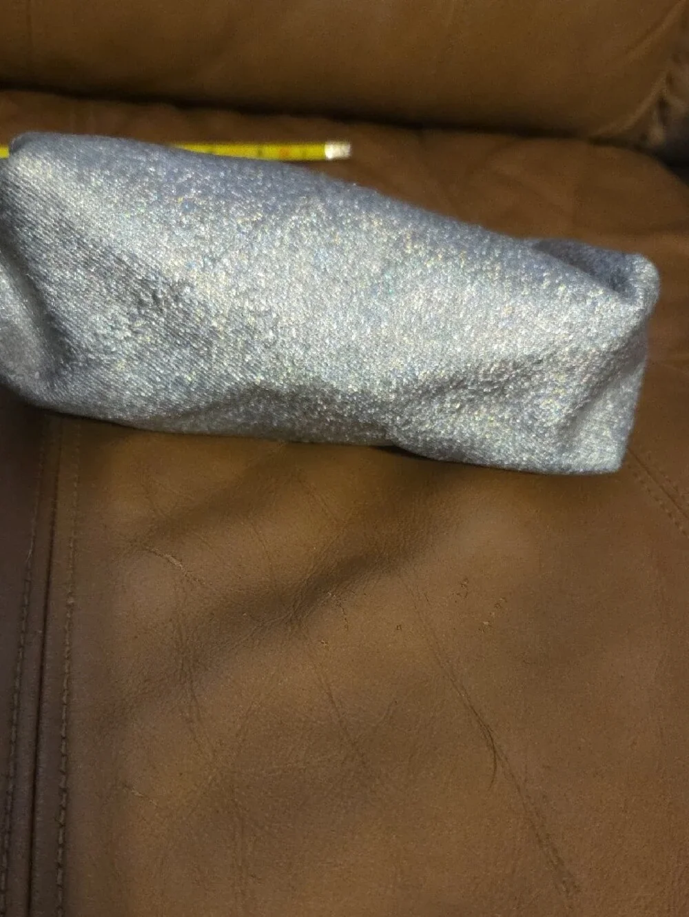 Silver Sparkle With Purple Liner Cosmetic Pouch - Women's Makeup Case
